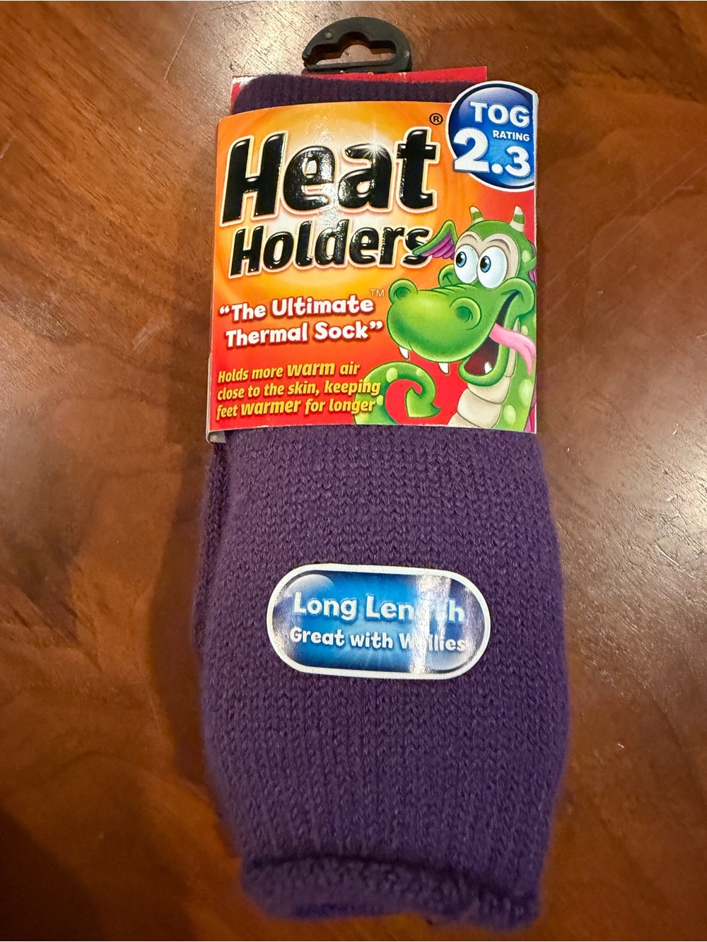Heat Holders Men’s Long Thermal Socks — Purple